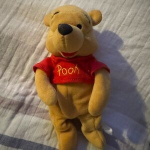 Disney Winnie the Pooh Stuffed Animal - Red and Tan